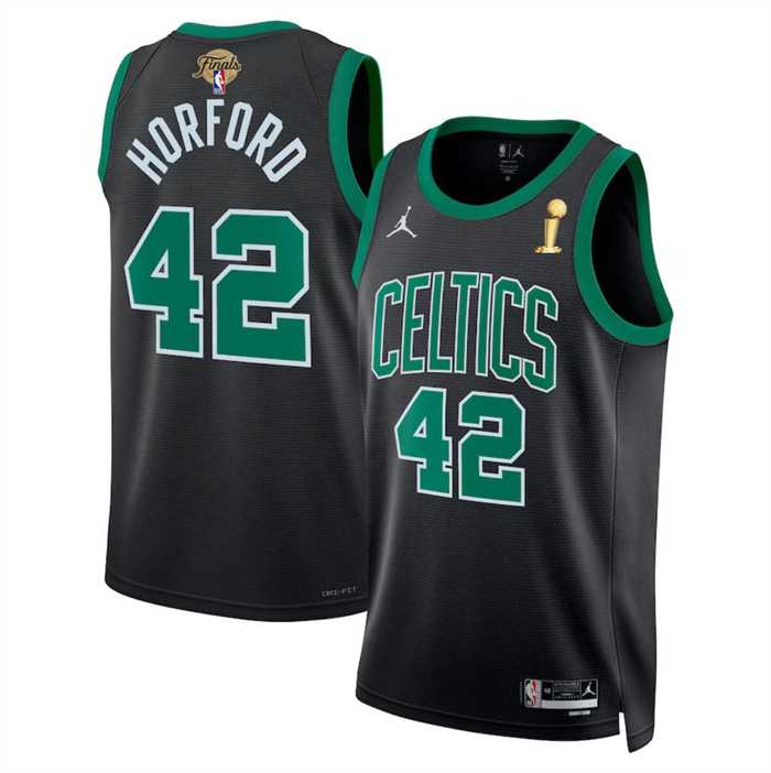Men%27s Boston Celtics #42 Al Horford Black 2024 Finals Champions Statement Edition Stitched Basketball Jersey Dzhi->boston celtics->NBA Jersey